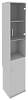Офисный шкаф узкий комбинир. со стеклом + открытая полка, Л/Пр.