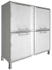 Офисный шкаф квадратный закрытый со стеклом (white)